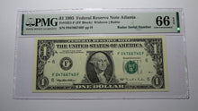 Load image into Gallery viewer, $1 1995 Radar Serial Number Federal Reserve Currency Bank Note Bill PMG UNC66EPQ