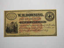 Load image into Gallery viewer, $.25 1862 Yatesville New York NY Obsolete Currency Bank Note Bill W.H. Downing.