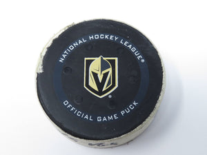 2021-22 Evgenii Dadonov Vegas Golden Knights Game Used NHL Goal Puck -Stone Ast.