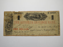 Load image into Gallery viewer, $1 1861 Augusta Georgia GA Obsolete Currency Bank Note Bill Augusta Savings Bank
