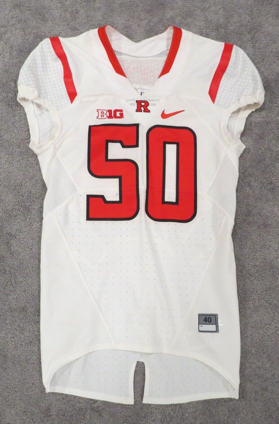 2016 Julius Turner Rutgers Scarlet Knights Game Used Worn Football Jersey Big 10