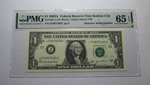 Load image into Gallery viewer, $1 2003 Repeater Serial Number Federal Reserve Currency Bank Note Bill PMG UNC65