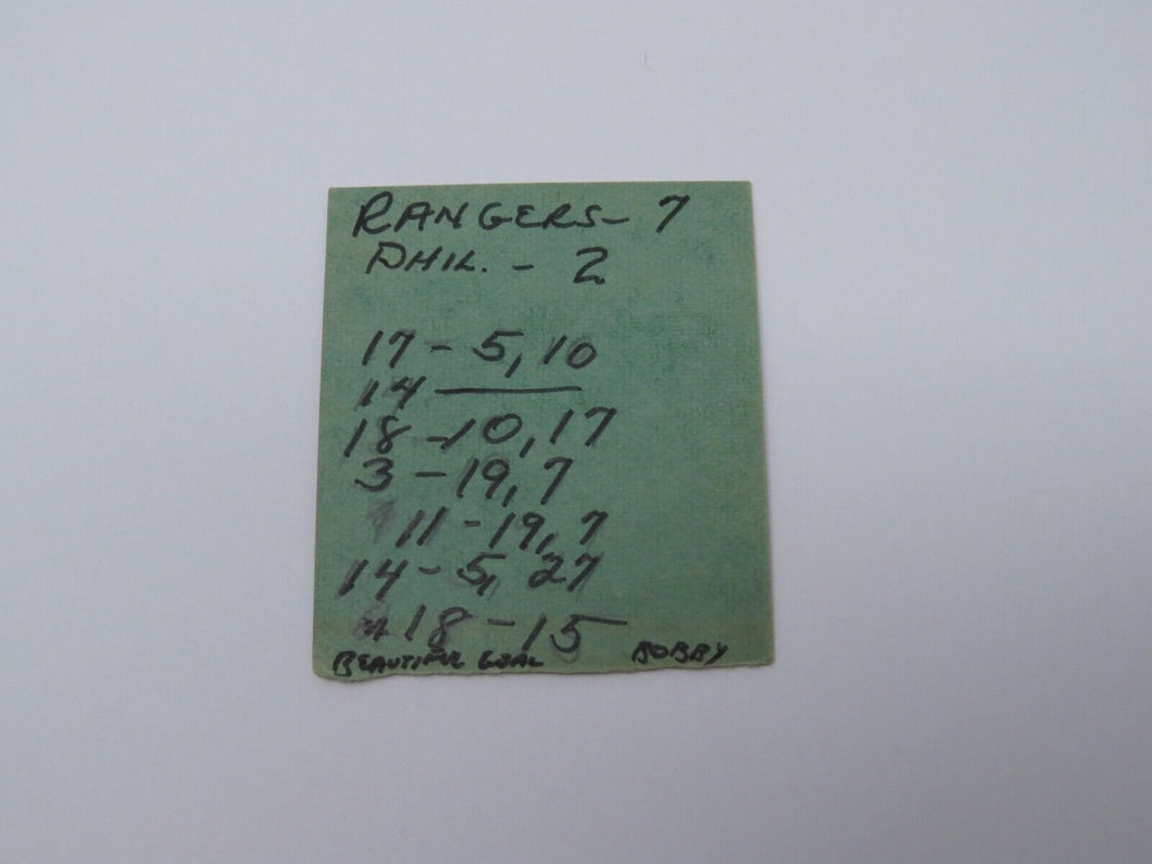 March 12, 1971 New York Rangers Vs. Philadelphia Flyers NHL Hockey Ticket Stub