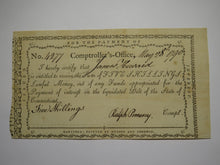 Load image into Gallery viewer, 1790 5 Shillings Connecticut Comptroller&#39;s Office Colonial Currency Note Pomeroy