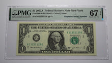 Load image into Gallery viewer, $1 2003 Repeater Serial Number Federal Reserve Currency Bank Note Bill PMG UNC67