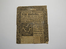 Load image into Gallery viewer, 1771 Two Shillings Six Pence Connecticut CT Colonial Currency Note Bill 2s6d
