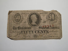 Load image into Gallery viewer, $.50 1863 Richmond Virginia VA Confederate Currency Bank Note Bill RARE T63