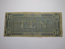 Load image into Gallery viewer, $10 1864 Richmond Virginia VA Confederate Currency Bank Note Bill RARE T68 VG
