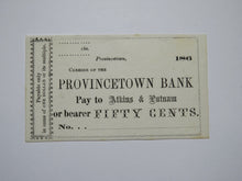 Load image into Gallery viewer, $.50 186_ Provincetown Massachusetts Obsolete Currency Bank Note Bill Province