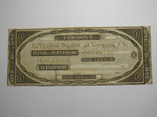 Load image into Gallery viewer, $1 18__ Windsor Vermont VT Obsolete Currency Bank Note Bill Remainder UNC+++