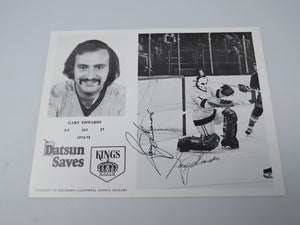 Gary Edwards Los Angeles Kings Signed Autographed Original 10X8 NHL Hockey Photo