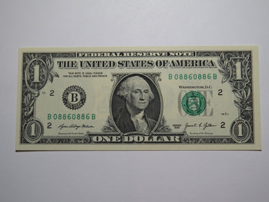 $1 2003 Repeater Serial Number Federal Reserve Currency Bank Note Bill #08860886
