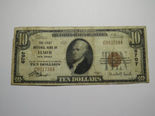 Load image into Gallery viewer, $10 1929 Elmer New Jersey NJ National Currency Bank Note Bill Charter #6707 FINE