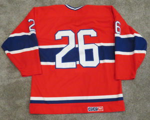 1984-85 Mats Naslund Montreal Canadiens NHL Game Used Worn Away Hockey Jersey