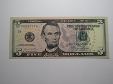 Load image into Gallery viewer, $5 2021 Radar Serial Number Federal Reserve Currency Bank Note Bill #70522507