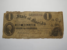 Load image into Gallery viewer, $1 1861 Tallahassee Florida Obsolete Currency Bank Note Bill -State of Florida!