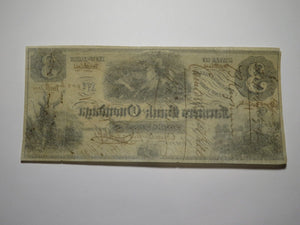 $3 1850's Onandaga Valley New York NY Obsolete Currency Note Bill Farmers Bank