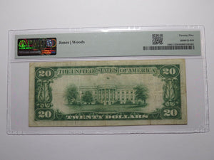 $20 1929 Barnard Kansas National Currency Bank Note Bill #8396 Binary Serial #