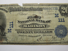 Load image into Gallery viewer, $20 1902 Madison Indiana IN National Currency Bank Note Bill Ch. #111 FINE