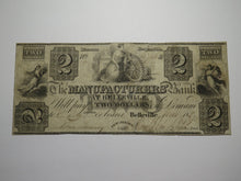 Load image into Gallery viewer, $2 1837 Belleville New Jersey NJ Obsolete Currency Bank Note Bill Manufacturers