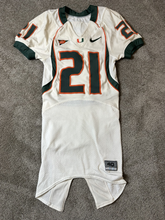 Load image into Gallery viewer, 2006 Derron Thomas Miami Hurricanes Game Used Worn NCAA Football Jersey ACC