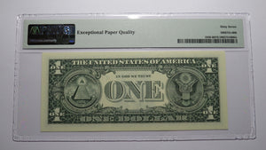 $1 2003 Repeater Serial Number Federal Reserve Currency Bank Note Bill PMG UNC67