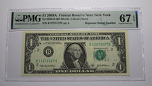 Load image into Gallery viewer, $1 2003 Repeater Serial Number Federal Reserve Currency Bank Note Bill PMG UNC67
