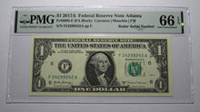 Load image into Gallery viewer, $1 2017 Radar Serial Number Federal Reserve Currency Bank Note Bill PMG UNC66EPQ
