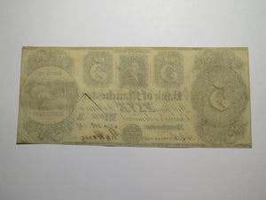 $5 1837 Manchester Michigan MI Obsolete Currency Bank Note Bill! Bank of Man