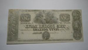 $50 18__ Newton New Jersey NJ Obsolete Currency Bank Note Remainder Bill UNC++