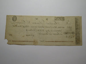 $5 180_ New York City NY Obsolete Currency Bank Note Bill Merchants' Bank of NY