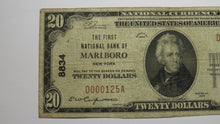 Load image into Gallery viewer, $20 1929 Marlboro New York NY National Currency Bank Note Bill Ch. #8834 FINE