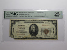 Load image into Gallery viewer, $20 1929 Anaheim California National Currency Bank Note Bill Ch. #10228 VF25 PMG