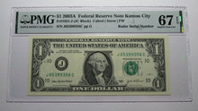 Load image into Gallery viewer, $1 2003 Radar Serial Number Federal Reserve Currency Bank Note Bill PMG UNC67EPQ