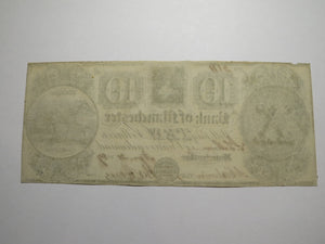 $10 1837 Manchester Michigan MI Obsolete Currency Bank Note Bill! Bank of Man