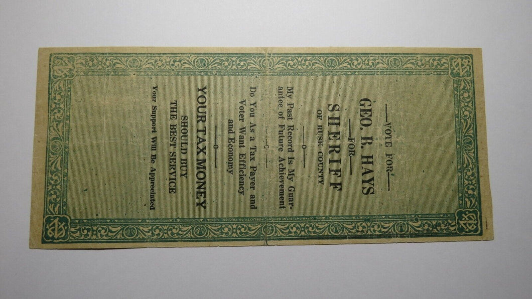 1861 Confederate Currency Facsimile Political Advertising Note For Geo B. Hays
