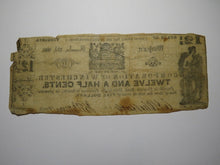 Load image into Gallery viewer, $.12 1/2 1861 Winchester Virginia Obsolete Currency Bank Note Bill Corp. of Win.
