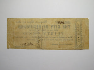 $.30 1862 Richmond Virginia Obsolete Currency Bank Note Bill City of Richmond