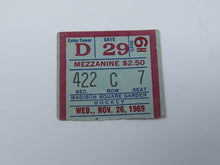 Load image into Gallery viewer, November 26, 1969 New York Rangers Boston Bruins Hockey Ticket Stub Giacomin SO