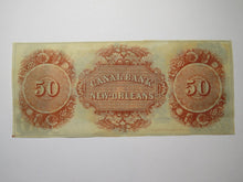 Load image into Gallery viewer, $50 18__ New Orleans Louisiana Obsolete Currency Bank Note Remainder Canal UNC++