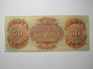 $50 18__ New Orleans Louisiana Obsolete Currency Bank Note Remainder Canal UNC++