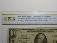 Load image into Gallery viewer, $10 1929 Willows California CA National Currency Bank Note Bill #9713 F15 PCGS