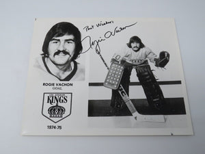 Rogie Vachon Los Angeles Kings Signed Autographed Original 10X8 NHL Hockey Photo