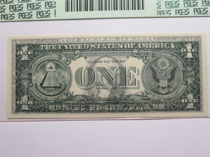 $1 1977 Full Face to Back Offset Error Federal Reserve Bank Note Bill NEW65 PCGS