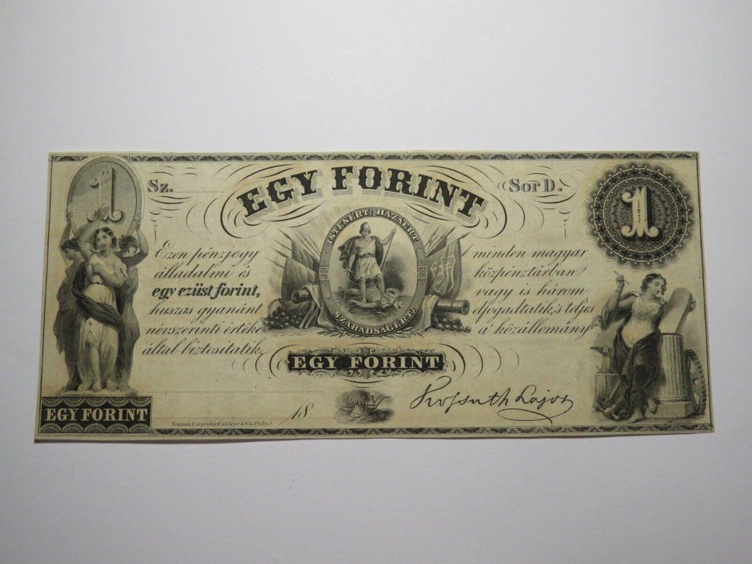 $1 18__ New York NY Obsolete Currency Bank Note Bill! Hungarian Fund Egy Forint!