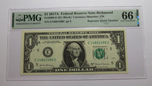 Load image into Gallery viewer, $1 2017 Repeater Serial Number Federal Reserve Currency Bank Note Bill PMG UNC66