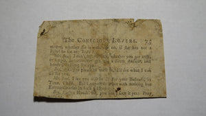1770 $1/3 Maryland MD Colonial Currency Bank Note Bill RARE One Third Dollar!