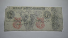 Load image into Gallery viewer, $5 18__ Stonington Connecticut Obsolete Currency Bank Note Remainder Bill UNC++