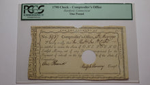 Load image into Gallery viewer, 1790 One Pound Connecticut Comptroller's Office Colonial Currency Note! Pomeroy