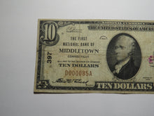 Load image into Gallery viewer, $10 1929 Middletown Connecticut CT National Currency Bank Note Bill Charter #397